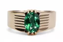 Vintage style Ring Emerald Original Vintage 14K Rose Gold vrc007r